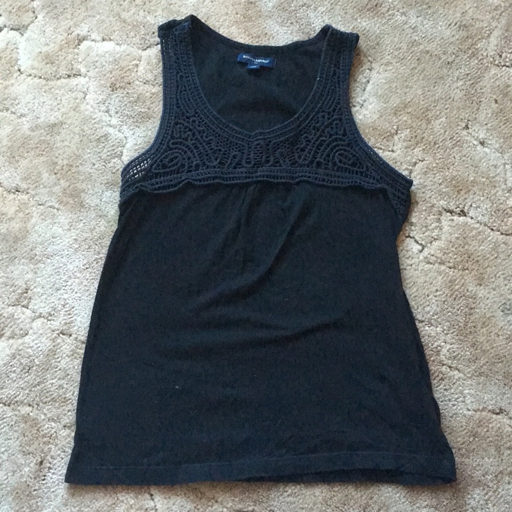 Black embellished tank top